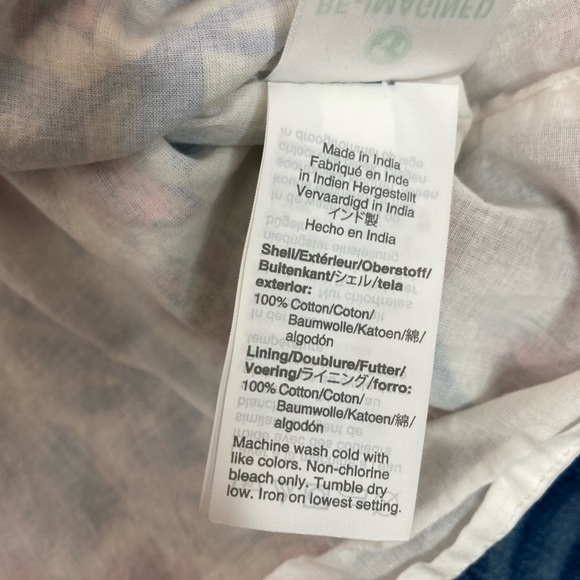 J.Crew Ruffle V-Neck Top Floral Vine Block Print - Picture 9 of 10